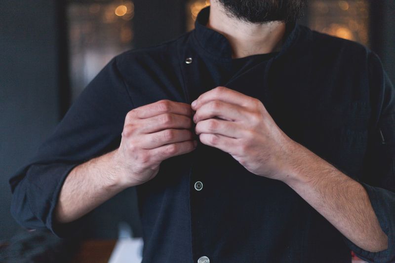 Head chef at Jet's pizza preparing fresh ingredients